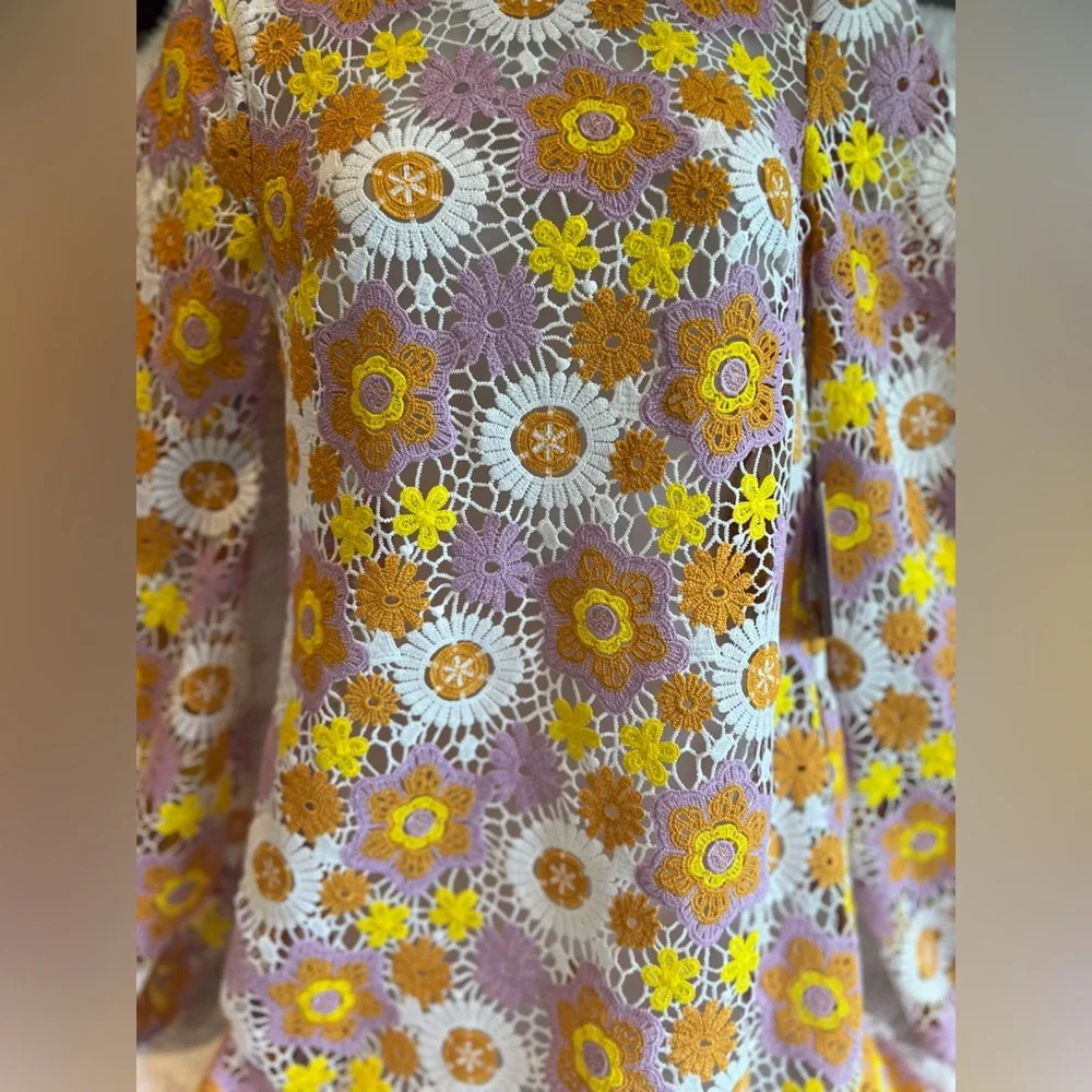 MAJORELLE Marleigh Tunic Crochet Dress in Groovy Multi Size xx Small - Picture 4 of 7